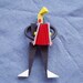 1980s Wearable Art Retro Accordion Dude Brooch