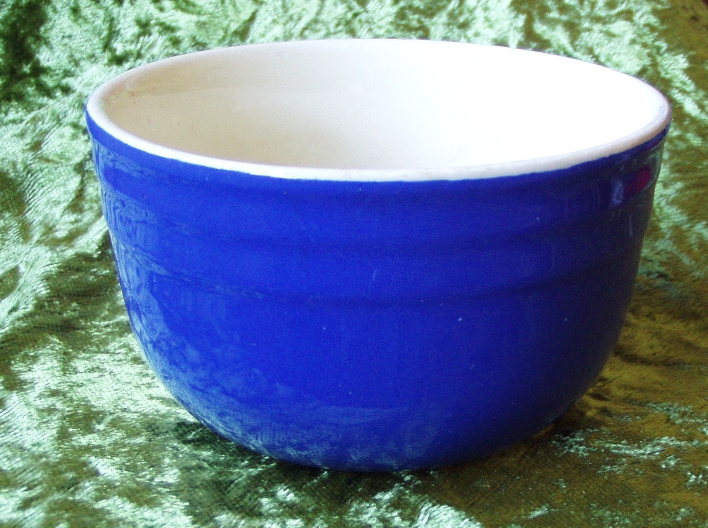 Antique American Cobalt Blue Mixing Bowl