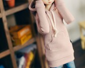 MSD Long Hooded-T Indi Pink