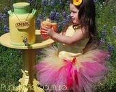 Pink  Lemonade Triple layered Pixie Tutu Newborn - 5t Yellow and Pinks