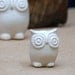 ceramic owl figurines two owl and owlet