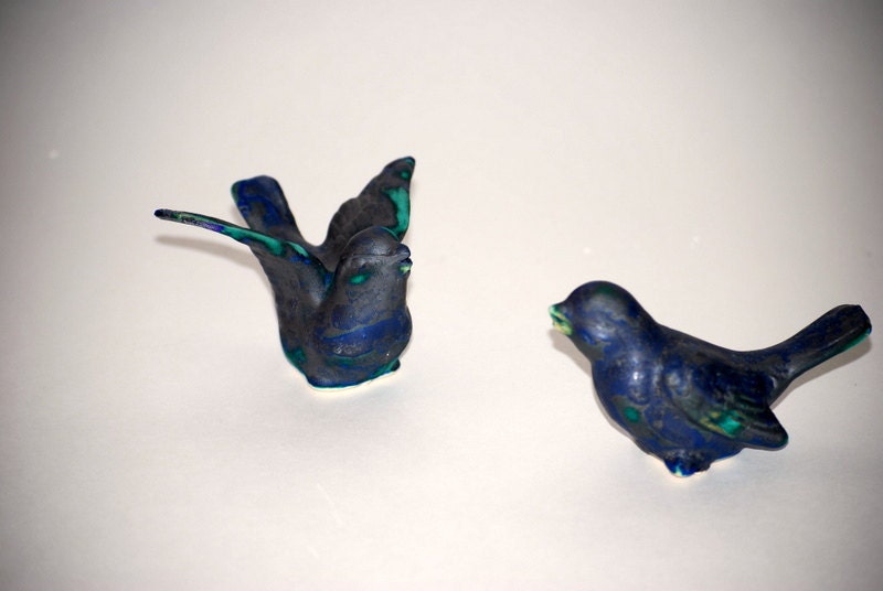 patina blue birds wedding cake topper , autumn accents