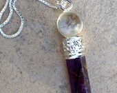 Crystal balls & Amethysts l - necklace in Sterling silver