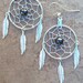 DREAM CATCHER Earrings with hematite, 1" web
