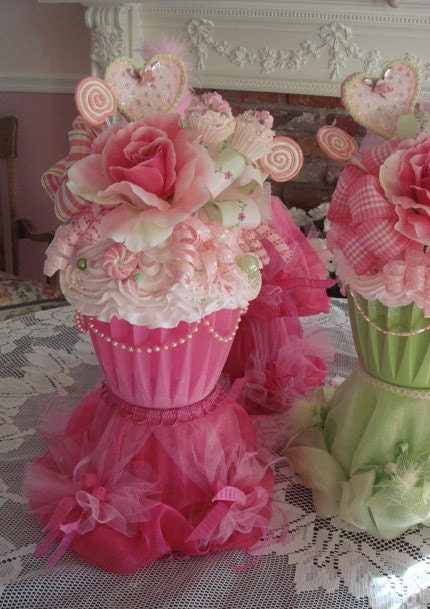 Items similar to GIANT Your Theme Faux Cupcake Centerpieces Custom