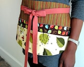 Garden Apron - Falling Leaves Eight Pocket Utility Apron - Earth Day Apron - Teacher Apron - Vendor Apron