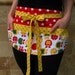Teacher Utility Apron with Pockets - Red, Yellow and Green Apple 6-Pocket Utility Apron for Crafters, Kitchens or The Classroom