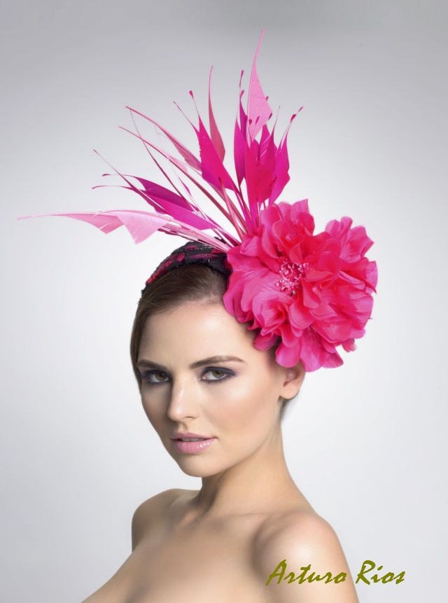 Hot Pink fascinator- Headpiece