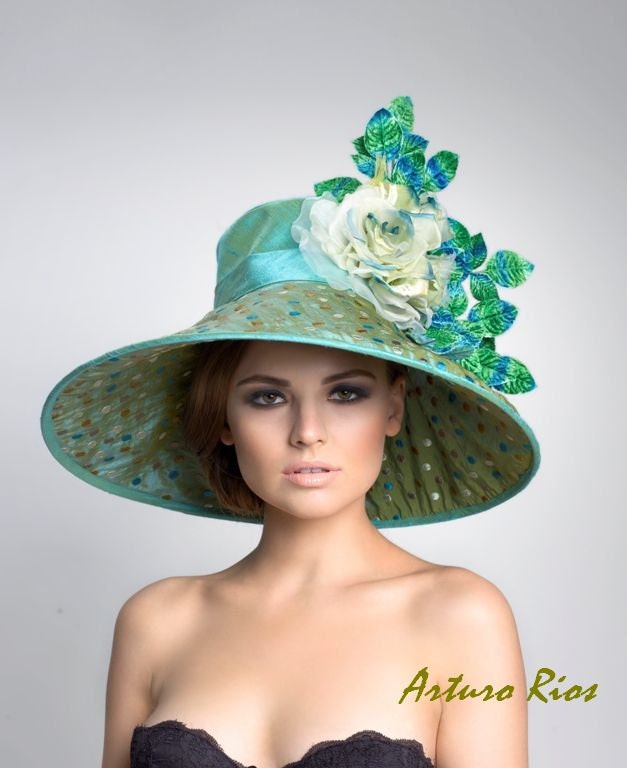 Couture Derby Hat-- Lampshade Hat-- kentucky Derby Hat