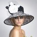 Black and White Derby Hat, Lampshade hat, Kentucky Derby hat, Womens hats
