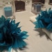 25 Peacock Paper Dahlias. Wedding decor, napkin holders, baby showers, dinner parties, birthday. Tissue paper pom pom.
