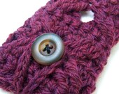 Iphone case Ipod case cozy wool purple crochet handmade