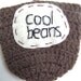 Funny Mug coffee tea cup cozy Cool Beans brown crochet handmade cover