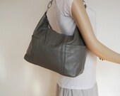 JOLIE MEDIUM GREY--leather handbags Adeleshop hobo laptop messenger satchel shoulder cross body