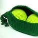 Two Peas in a Pod Large Stuffed Plush Crochet Toy, Amigurumi Pretend Food for Babies, Toddlers, Children