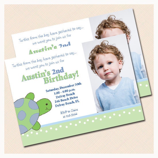 Turtle Birthday Invitation