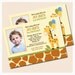 Giraffe Adventure Balloon Jungle Birthday Invitations, Neutral Color, Boy or Girl, JPG File Digital Invitation Print your Own