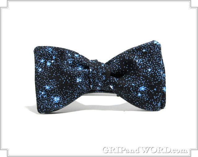 The Sagan - Dark Blue Cosmic Freestyle Bow Tie