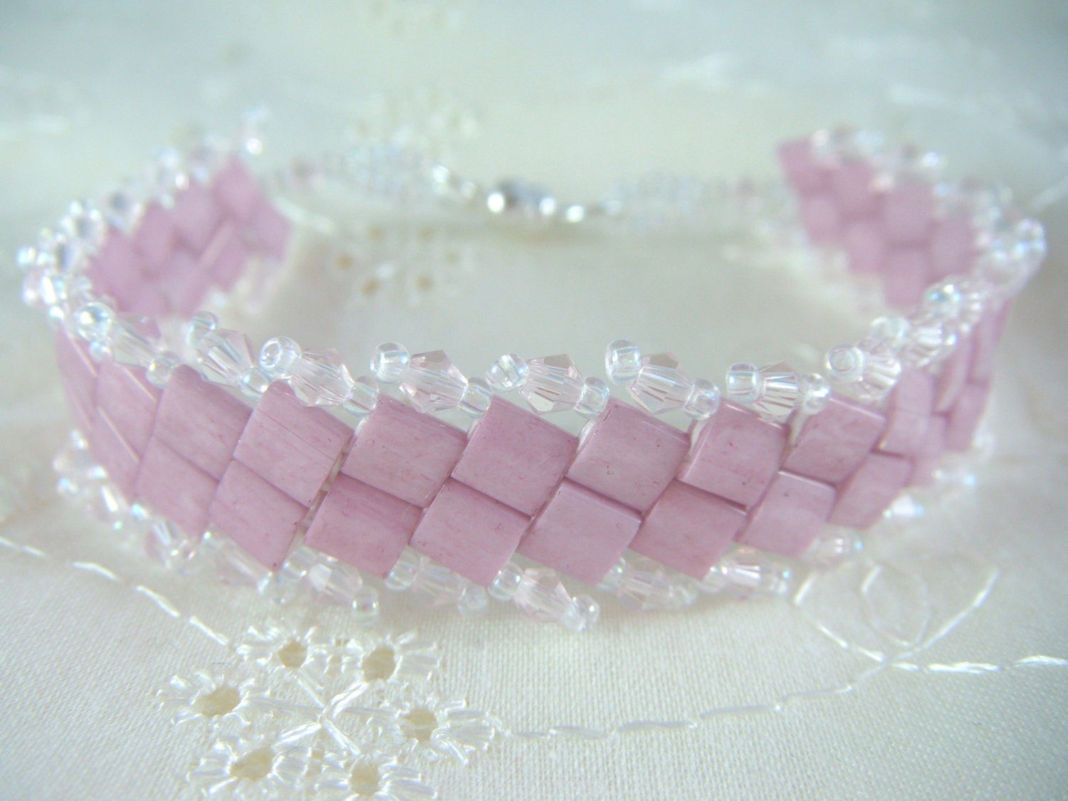 SALE - Pink Tila Bracelet