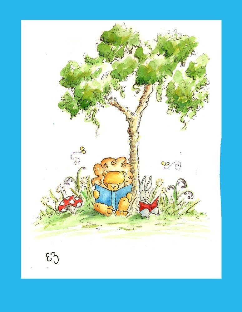 Reading Under Our Favorite Tree. PRINT 5X7