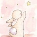 Children Art Print. CARNATION PINK-Reaching For A Star. PRINT 8X10. Nursery Art Home Decor