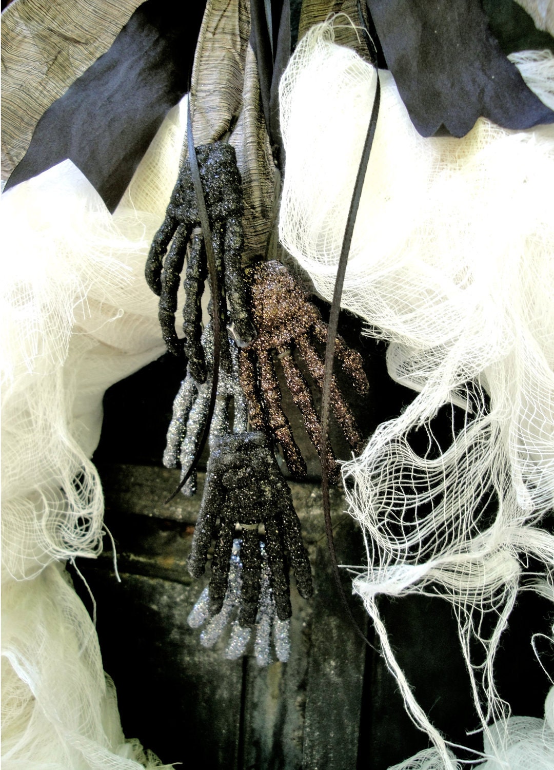 FOR KRISTIN 2- 14" Halloween Wreath, Mummy's Tomb Wreath