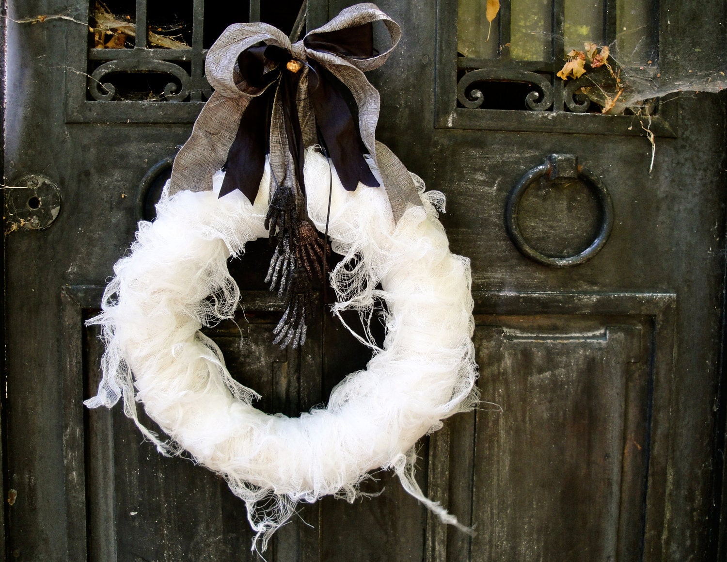 FOR KRISTIN 2- 14" Halloween Wreath, Mummy's Tomb Wreath