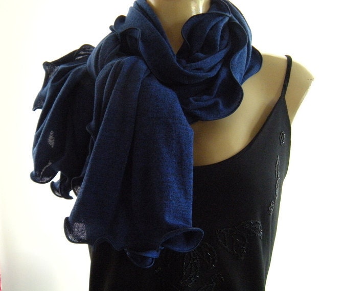 Very last One..Midnight Blue...Neck Rag..Gorgeous Color... speckled.. European Knit...Globetrotter..