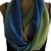 Last One..California Rainbows.. Greenish yellow to Purplish Blue...Breathtaking... ..Necklace Scarf......Chiffon.......Euro Chic...