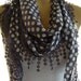 Darling Dots..Purple and White Polka Dots...Cotton Blend...Richly Fringed...Mediterranean fever.... Summer collection