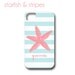 Monogrammed Starfish & Stripes iPhone Cover