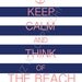 Cabana Striped Keep Calm and Think of the Beach Poster