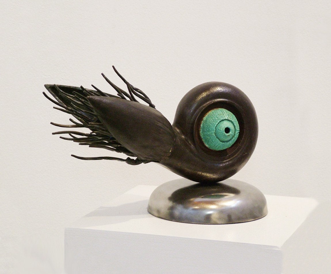 Cephalopod- cast iron sculpture