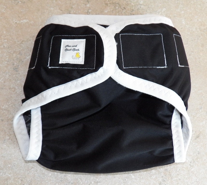Preemie Newborn PUL Diaper Cover- 4 to 9 pounds- Black
