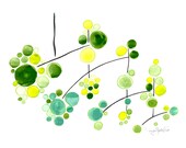 Green Turquoise Print  Mobile V067 Limited edition art print Calder inspired