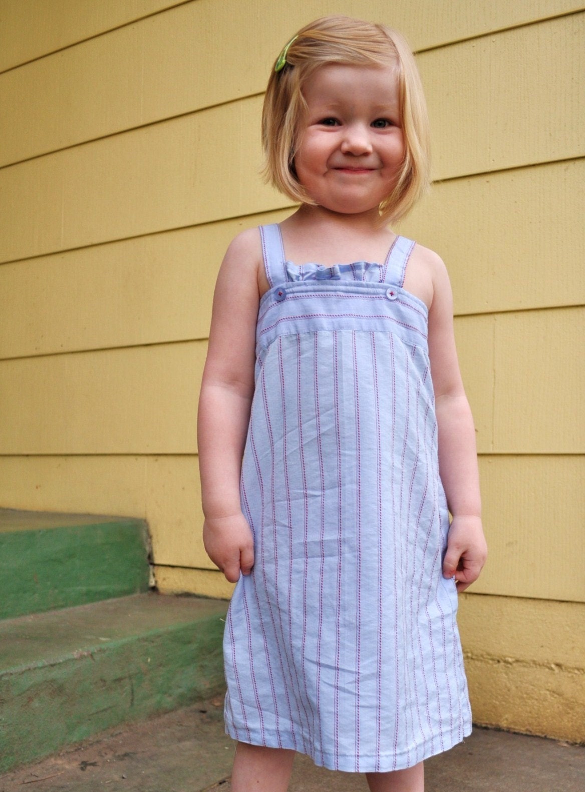 Daddy's little girl.  fathers day, sundresses/ dress upcycled from dad's button-down shirt ECO FRIENDLY, 6 mo, 1yr, 2t, 3t, 4t, 5t, 6, 7, 8, 9