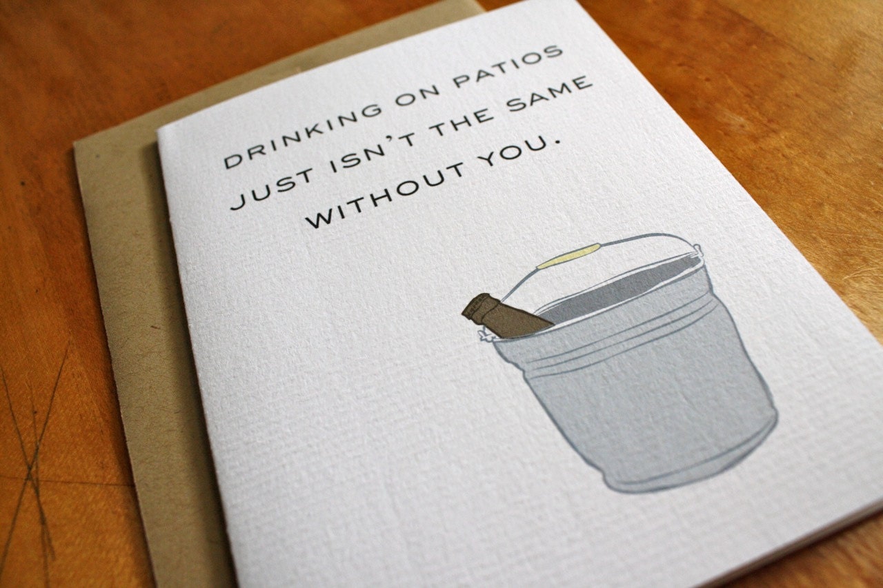 Drinking on Patios - Beer Bucket Card - ColettePaperie