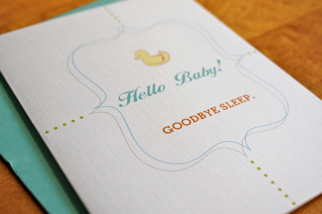 Hello Baby, Goodbye Sleep - Card