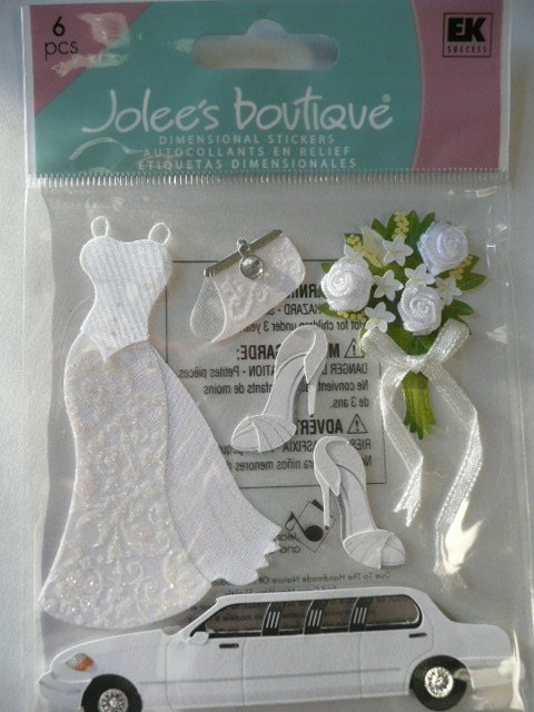 FASHION BRIDE Jolee's Boutique Scrapbooking Supplies stickers - Wedding, Gown, Limo, Flowers