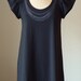 Cotton Jersey Necklace Shift Dress in Black