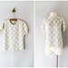 90s top // polka dot oversized blouse