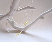 Large Silver Plated Hoops with Swarovski Light Topaz Crystals Earrings
