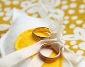 Wedding Ring pillow Love bird in your favourite color with name and date (bearer)