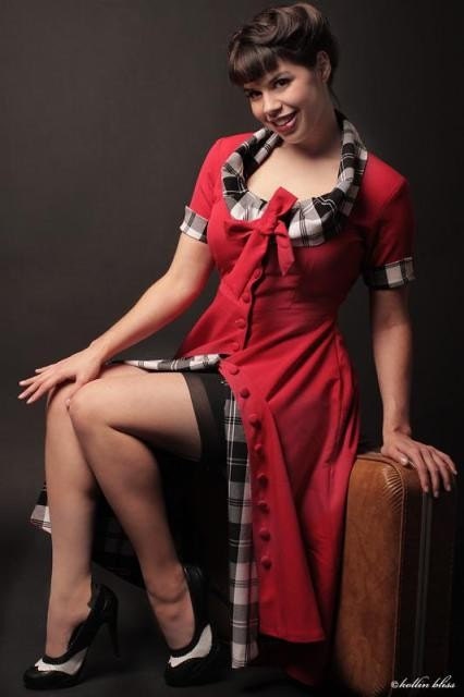 MILLY vintage reproduction dress swing full skirt custom made all sizes 40s, 50s