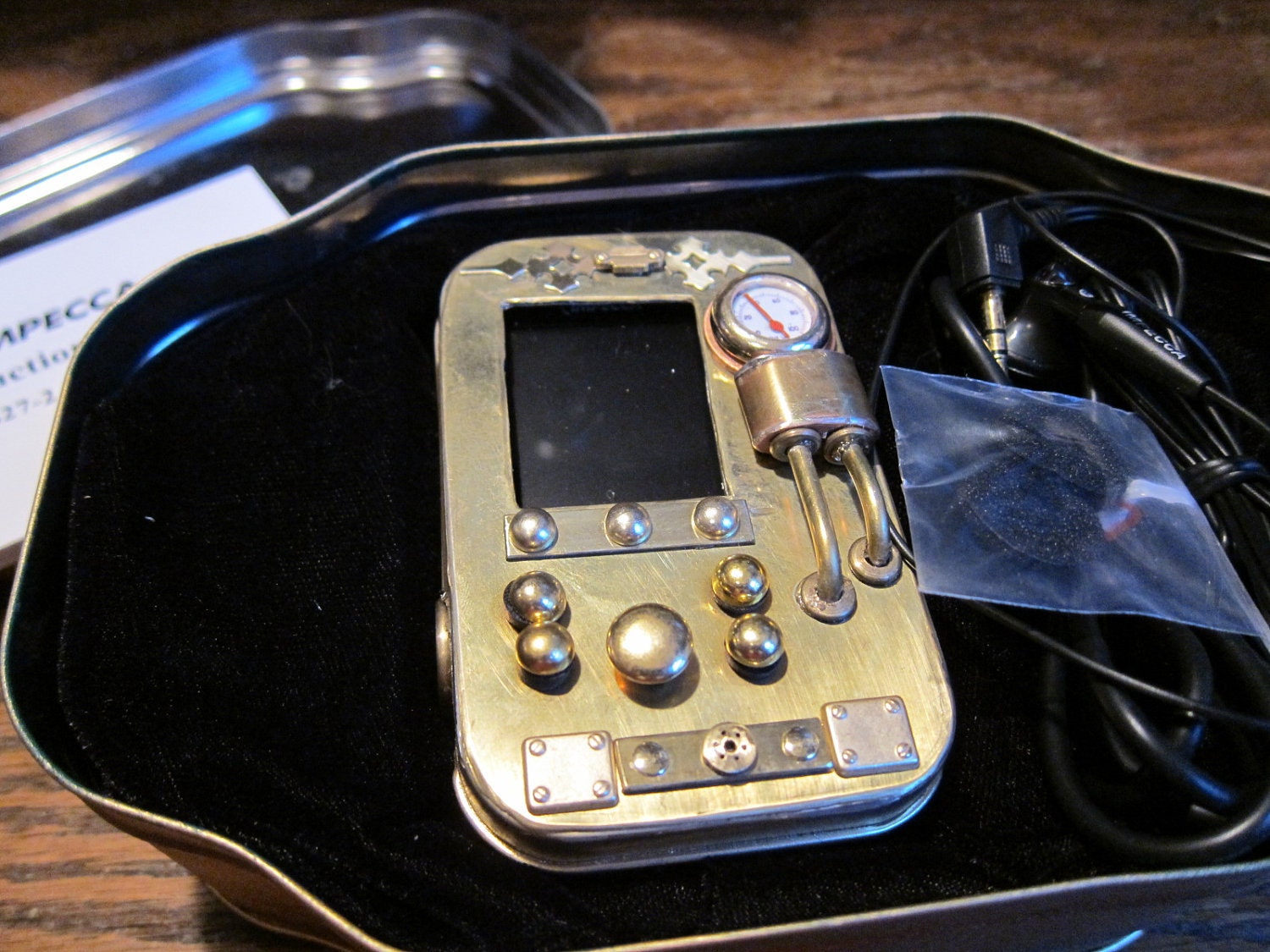 the Pocket Music Library, a Steampunk MP3 player