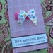 ONE DOLLAR CLIP White with Colorful Dots Mini Baby Bow Snap Clip