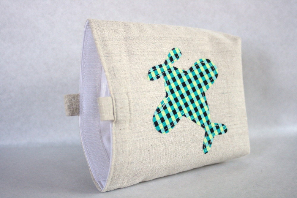 Reusable Sandwich Bag, Gingham Airplane
