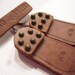 Head Over Heels. 1940s Carved Leather Shoes Pin. Sweetheart Brooch.
