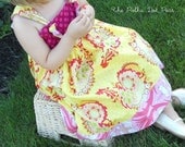 SALE --- Banana Split Knot Dress- Size 3t/4t, ready to ship