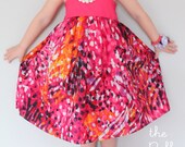 The Multi Dress, a Reversed Knot Dress - Size 3t,   ready to ship - LAST ONE